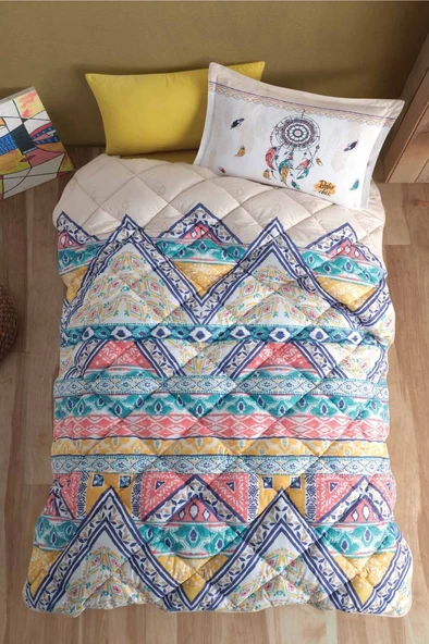 Clasy Tek Kişilik Genç Uyku Seti Boho V1 Bej ürün görseli 1
