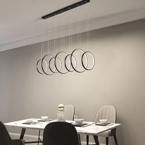 Karadağ / Sarkıt Avize / 100x30 cm / Antrasit Gövde / 3 Renk Işık / 3 Yıl Garanti ürün görseli 1