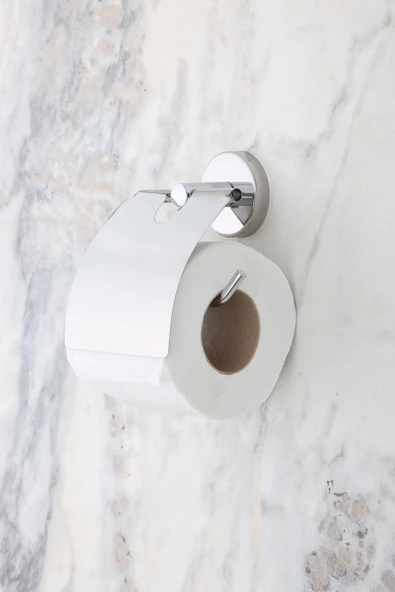MultiStore Krom Geniş Kapaklı Tuvalet Kağıtlığı Wc Kağıtlık Tuvalet Kağıdı Askısı ürün görseli 1