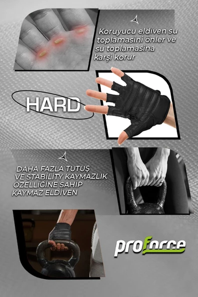 Proforce Fitness Body Eldiveni Hard S - Resim 2