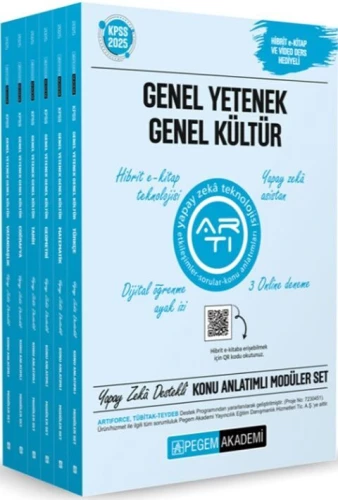 PEGEM 2025 KPSS GY GK KONU ANLATIM 6 LI MODÜLER SET ürün görseli 1