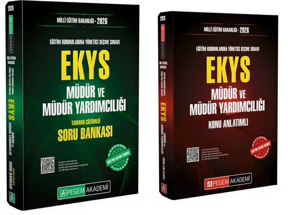 Pegem 2026 MEB EKYS Müdür ve Yardımcılığı Konu + Soru Bankası 2 li Set Pegem Akademi Yayınları ürün görseli 1