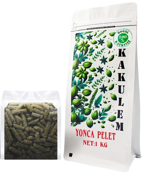 KAKULEM SERTİFİKALI Tavşan Hamster Kemirgen Yonca Pelet Yem 1 KG ürün görseli 1