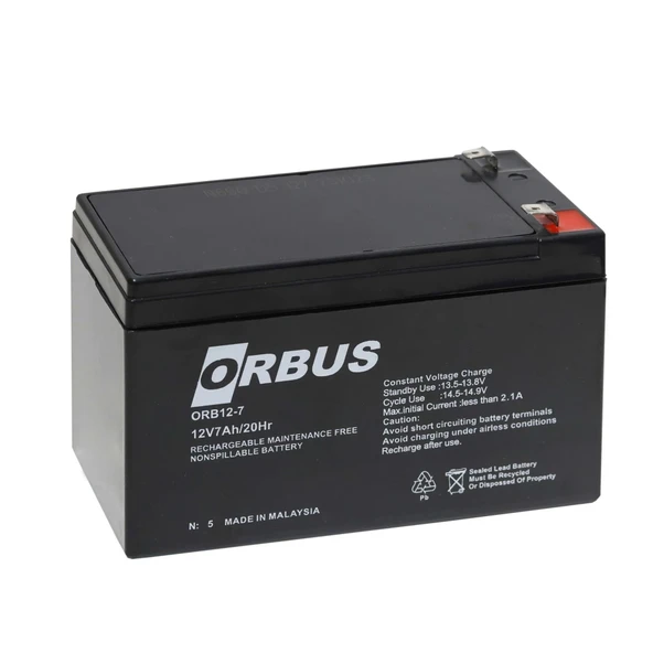 Orbus 12V 7 Ah Kuru Akü ürün görseli 1