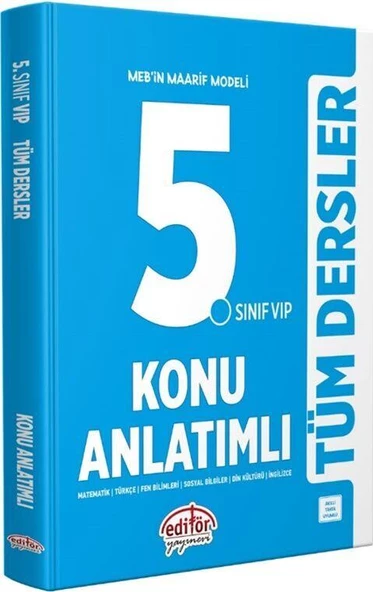 5. Sınıf VİP Tüm Dersler Konu Anlatımlı Editör Yayınları ürün görseli 1