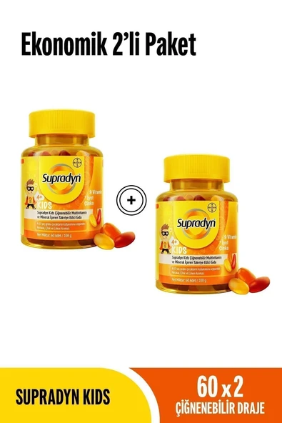 Supradyn Kids 60 Tablet x 2 Adet ürün görseli 1