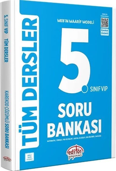 5. Sınıf VİP Tüm Dersler Soru Bankası Editör Yayınları ürün görseli 1