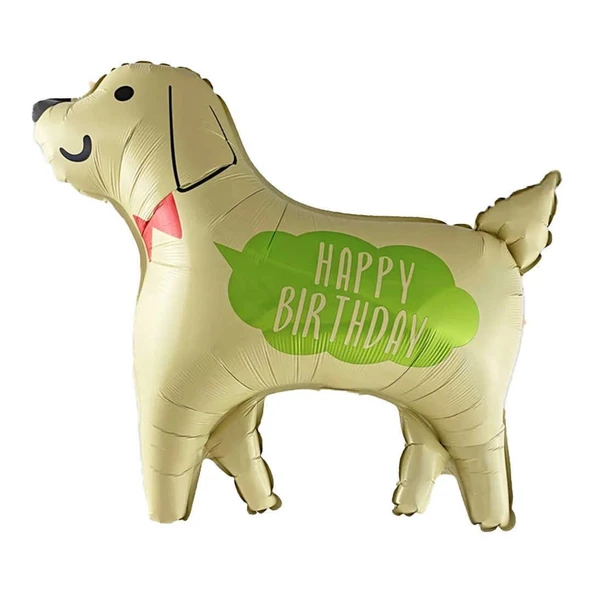 Happy Bırthday Baskılı Köpek Folyo Balon 76x70 cm ürün görseli 1