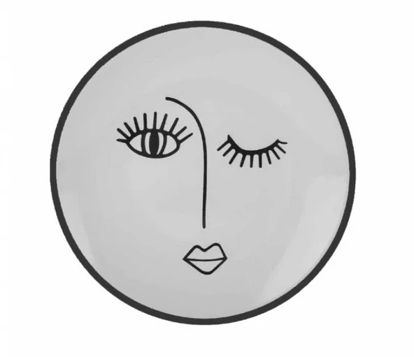 Kerman Home Face Seramik 6 lı Pasta Tabağı 20 cm - Resim 11