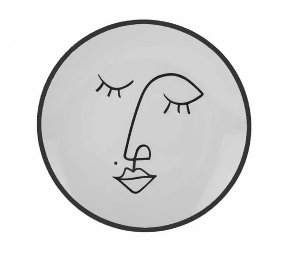 Kerman Home Face Seramik 6 lı Pasta Tabağı 20 cm - Resim 12