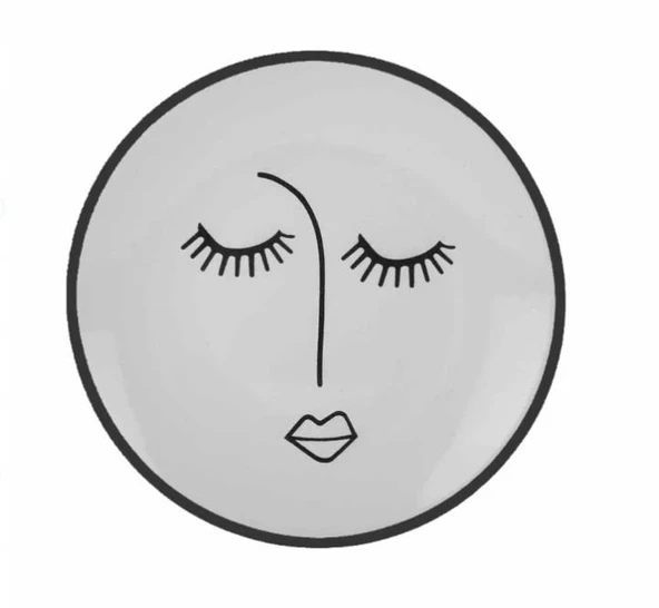 Kerman Home Face Seramik 6 lı Pasta Tabağı 20 cm - Resim 9
