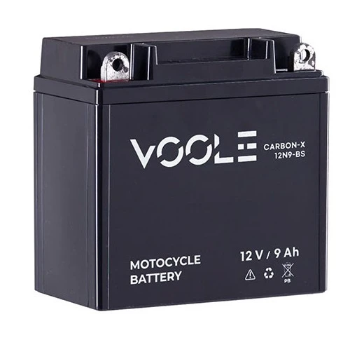 VOOLE CarbonX 12V 9Ah Motosiklet Aküsü ürün görseli 1