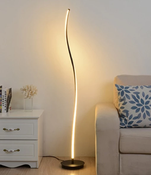 Dimli / Kıvrımlı / 150 cm / Lambader / Antrasit Gövde / 3 Renk Işık / 3 Yıl Garanti ürün görseli 1