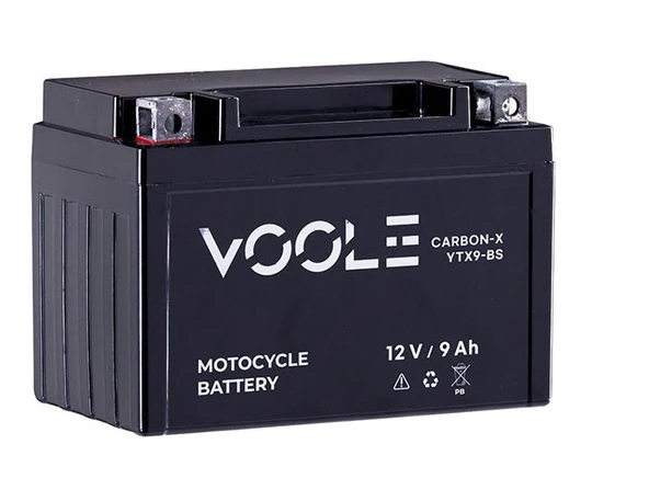 VOOLE YTX9-BS 12 V 9 Ah Karbon Motosiklet Aküsü ürün görseli 1