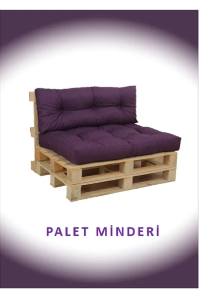 EVOKE   Dış Ve Iç Mekan Yer&palet Minderi Minder Seti Takımı 2 Li Mor ürün görseli 1
