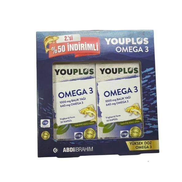 Youplus Omega 3 30+30 Kapsül - Avantaj Paketi ürün görseli 1