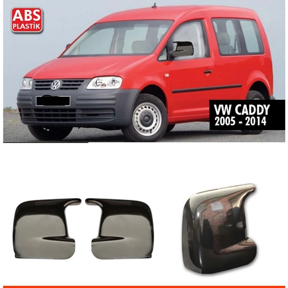 VW CADDY 2005-2014 UYUMLU PARLAK SİYAH BATMAN AYNA KAPAĞI ürün görseli 1