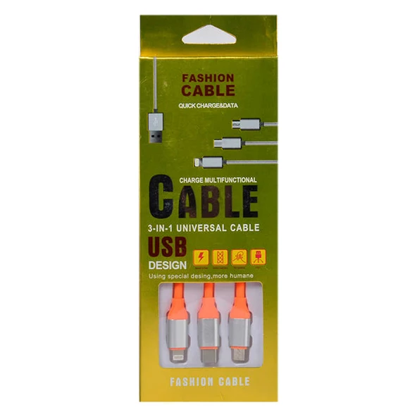Suffie MTL 3 in 1 Usb Kablo - Resim 2