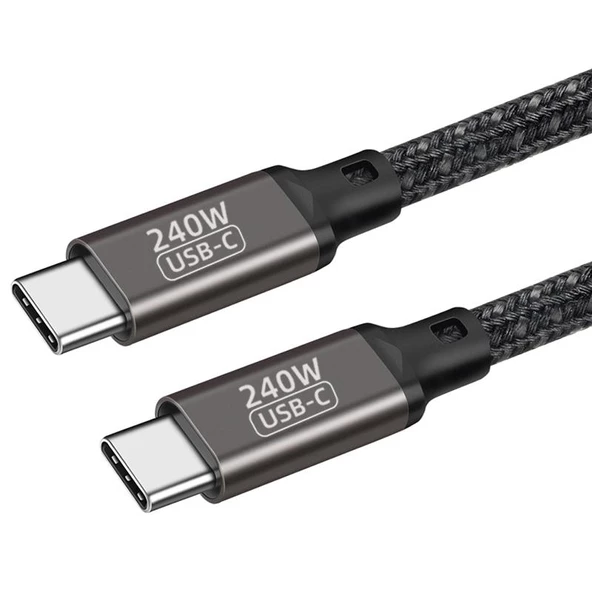 QG02 Type-C to Type-C PD3.1 Data Kablosu 240W 480Mbps 1.5 Metre ürün görseli 1