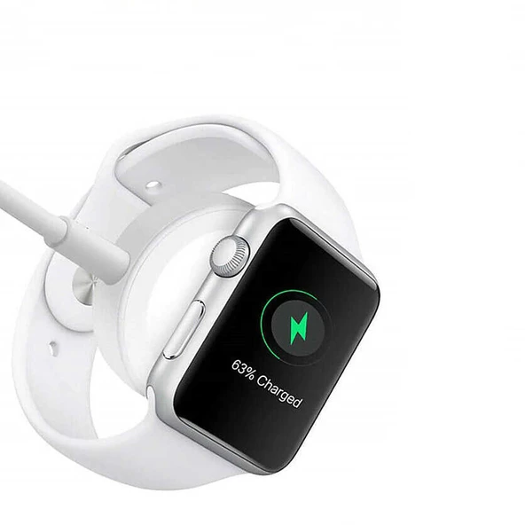 iPhone  Akıllı Saat Lightning-Wireless USB Şarj Kablosu 1.2m - Resim 3