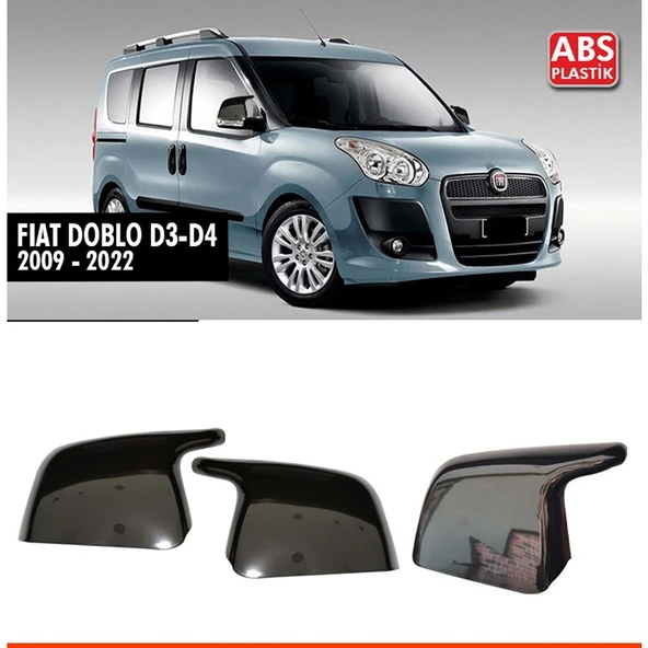 FİAT DOBLO 2009-2022 UYUMLU PARLAK SİYAH BATMAN AYNA KAPAĞI ürün görseli 1