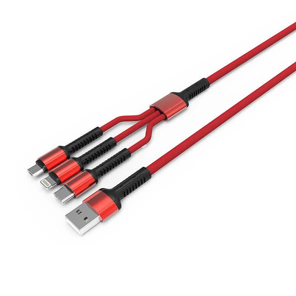 LC93 3 in 1 Usb Kablo - Resim 2