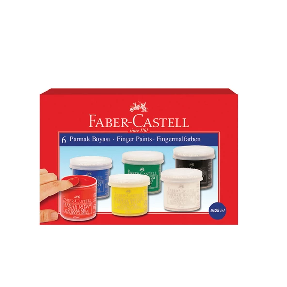 Faber Castell 6x25ml Şişe Parmak Boya / 5170160402000 ürün görseli 1