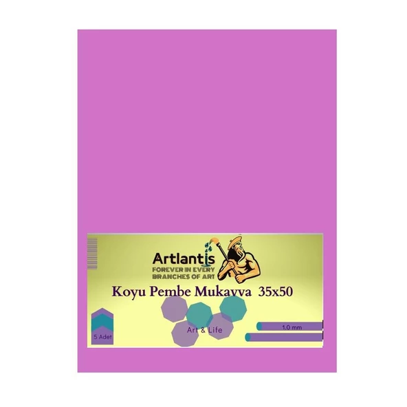 Koyu Pembe Renkli Mukavva 35x50 5 Adet Artlantis Renkli Mukavva 5 Adet ürün görseli 1
