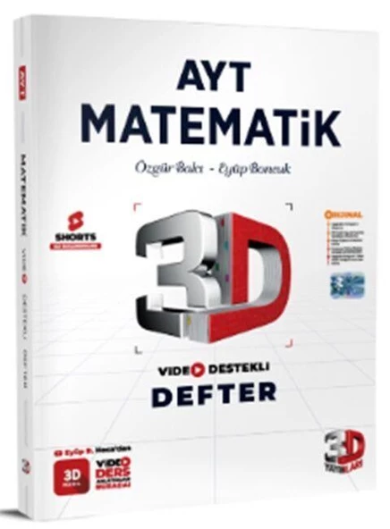 AYT Matematik Video Destekli Defter 3D Yayınları ürün görseli 1