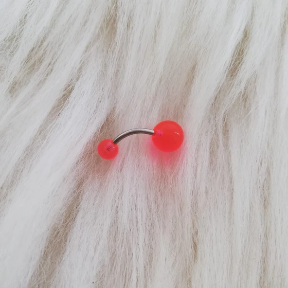 Şeffaf Pembe Göbek Piercingi ürün görseli 1