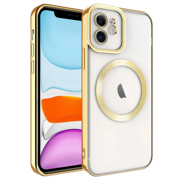 iPhone 11 Kılıf Magsafe Wireless Şarj Özellikli Setro Silikon - Resim 5