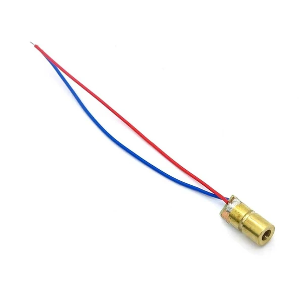Kablolu Nokta Lazer Modül Metal Kafa 5V 650nm 5mw point laser ürün görseli 1