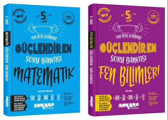 Ankara 2025 5. Sınıf Matematik + Fen Bilimleri Güçlendiren Soru Bankası Seti 2 Kitap Güncel Müfredat ürün görseli 1