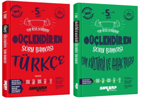 Ankara 2025 5. Sınıf Türkçe + Din Kültürü Güçlendiren Soru Bankası Seti 2 Kitap Güncel Müfredat ürün görseli 1