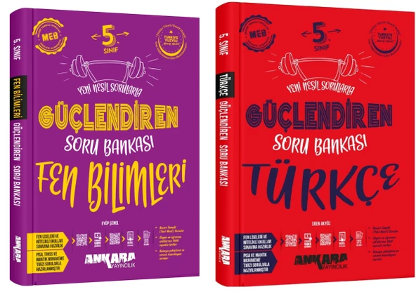 Ankara 2025 5. Sınıf Fen Bilimleri + Türkçe Güçlendiren Soru Bankası Seti 2 Kitap Güncel Müfredat ürün görseli 1