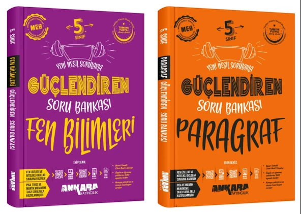 Ankara 2025 5. Sınıf Fen Bilimleri + Paragraf Güçlendiren Soru Bankası Seti 2 Kitap Güncel Müfredat ürün görseli 1