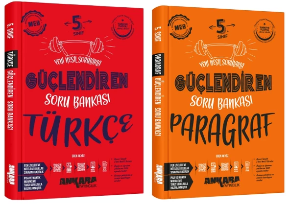 Ankara 2025 5. Sınıf Türkçe + Paragraf Güçlendiren Soru Bankası Seti 2 Kitap Güncel Müfredat ürün görseli 1