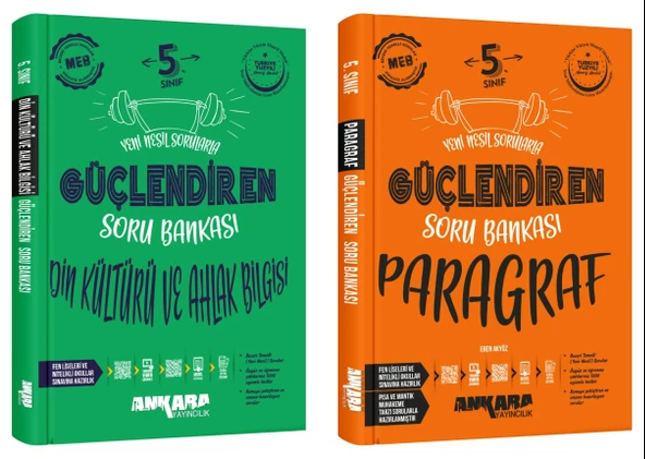 Ankara 2025 5. Sınıf Din Kültürü + Paragraf Güçlendiren Soru Bankası Seti 2 Kitap Güncel Müfredat ürün görseli 1