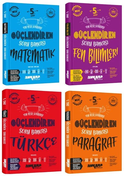 Ankara 2025 5. Sınıf Matematik + Fen Bilgisi + Türkçe + Paragraf Güçlendiren Soru Seti 4 Kitap Güncel Müfredat ürün görseli 1