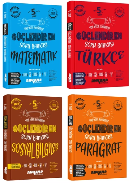 Ankara 2025 5. Sınıf Matematik + Türkçe + Sosyal + Paragraf Güçlendiren Soru Seti 4 Kitap Güncel Müfredat ürün görseli 1