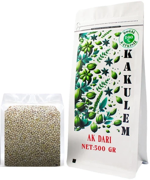KAKULEM SERTİFİKALI Muhabbet Kuşu Papağan Yemi Ak Darı 500 GR ürün görseli 1