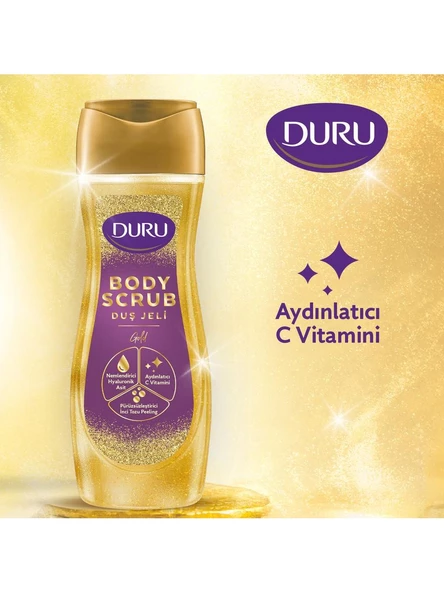 Duru Duş Jeli 450 Ml Body Scrub Gold - Resim 3