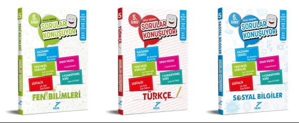 Pruva Akademi 2025 5. Sınıf Fen Bilimleri + Türkçe + Sosyal Bilgiler Sorular Konuşuyor Seti 3 Kitap Güncel Müfredat ürün görseli 1