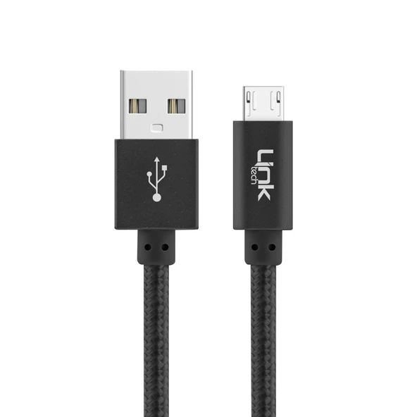 LinkTech K542 Micro USB Örgü Metal 30cm Kısa Şarj Kablosu - Resim 5