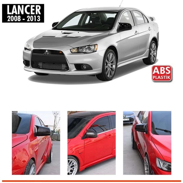 MİTSUBİSHİ LANCER 2008-2012 UYUMLU BATMAN PARLAK SİYAH AYNA KAPAĞI ürün görseli 1