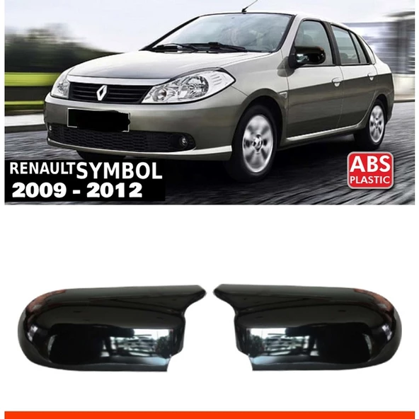 RENAULT CLİ0 SYMBOL 2009-2012 UYUMLU PARLAK SİYAH BATMAN AYNA KAPAĞI ürün görseli 1
