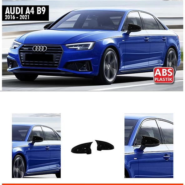 AUDİ A4  2016-2021 UYUMLU BATMAN PARLAK SİYAH AYNA KAPAĞI ürün görseli 1