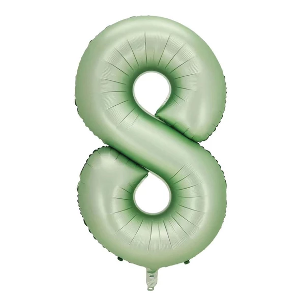 8 Rakam Yeşil Folyo Balon 40 inç 100 cm ürün görseli 1