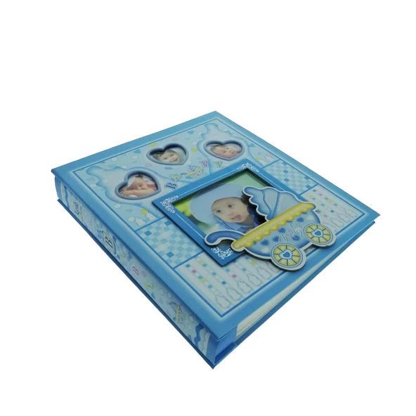 1 Adet 23x25cm Bebek Fotoğraf Albümü Pusetli 120'li ürün görseli 1