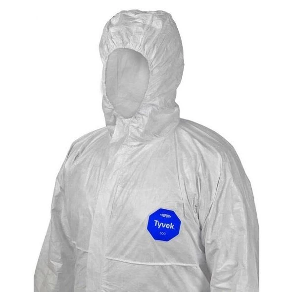 Tyvek 500 Xpert Başlıklı Kağıt Tulum  L - Resim 2
